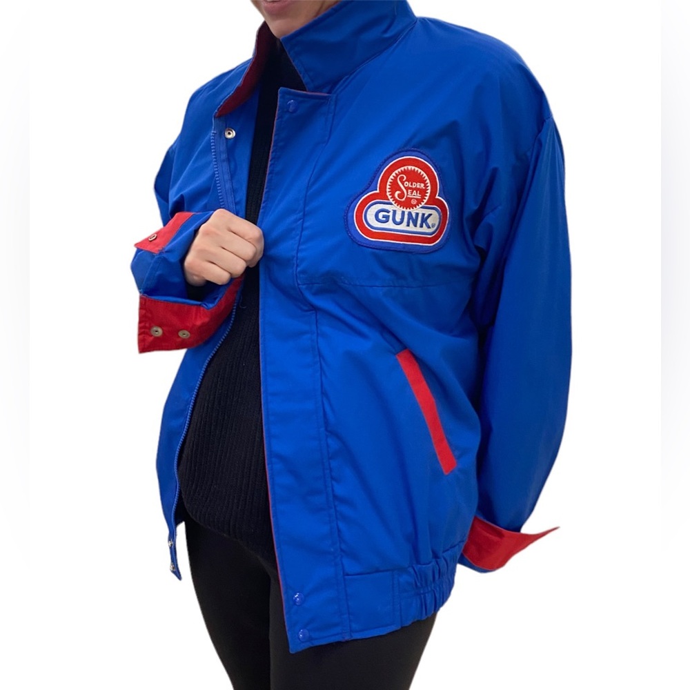 Vintage Men’s Coat Solder Seal Gunk Blue Jacket Kitsch Hipster Chic 🙌